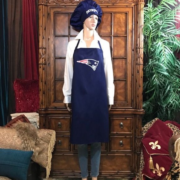 NWOT New England Patriots Unisex Apron and Chef\'s Hat Cotton Blend Set main image 4